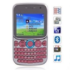 Celular Q68 2,0 polegadas,TV analógica,FM,3 chips,Teclado QW